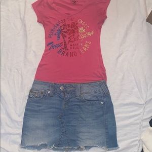 True Religion skirt outfit